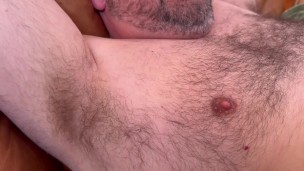 Double Batin' Bears - two men jerking together