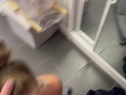 I suck him quickly in the garage because my parents are there and I receive a facial 15/16