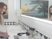 Blonde Babe Scissored By Sexy Masseuse 4/16