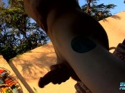 Skinny Dude Wanks His Big Dick Outdoors 11/16