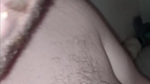 Cumming on Graham Crackers and eating them