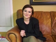 Dirty All Natural Brunette Kylie Really Liked The Taste Of Warm Sperm! 1/16