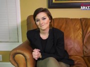 Dirty All Natural Brunette Kylie Really Liked The Taste Of Warm Sperm! 2/16