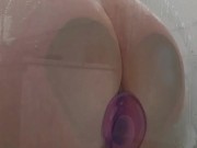 Filthy Shower Slut: Bending Over for a Dildo Drilling 7/16