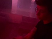 an exhibitionist girl  gave a blowjob to a random guy at a party 2/16