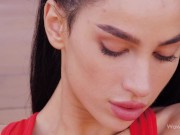 WOWGIRLS Gorgeous Ukrainian model Kama Oxi playing with her pussy on the stairs 4/16