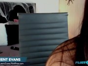 Flirt4Free - Laurent Evans - Busty Brunette Enjoys Being Alone With Her Toys 5/16