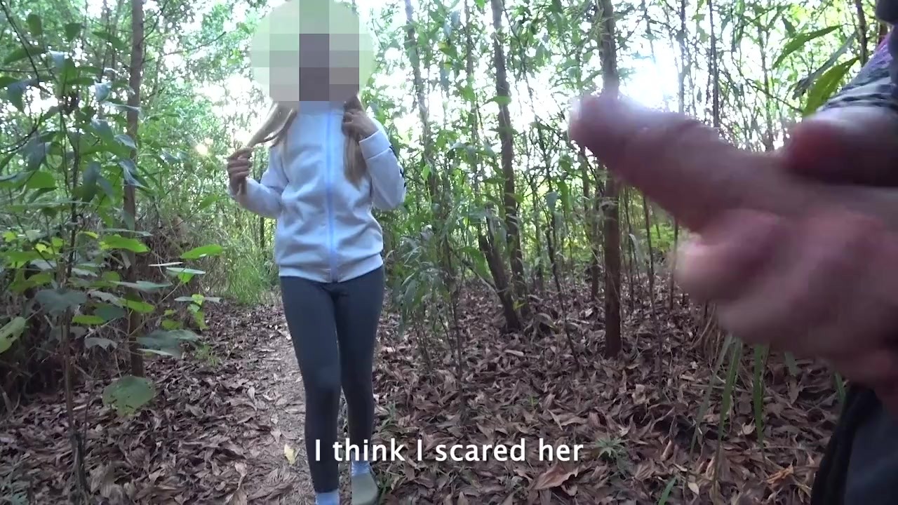DICK FLASH IN FOREST: Sporty milf caught me jerking off ...