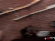 Hot MILF gets an ear tattoo before taking on two cocks 16/16