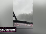 Big boobs babe trying face patches instead of Botox, caught driving in hurricane like storm & other behind scenes - Lelu Love 10/16