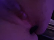 Rubbing clit and pussy gaping from buttplug 16/16