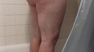 Daddy in a shower