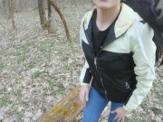 POV Forest Blowjob And Cum Swallow 9/16