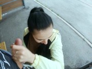 She Sucks Me And Swallows Cum On Public Bus Station 11/16