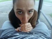 She Sucks Me And Swallows Cum On Public Bus Station 14/16