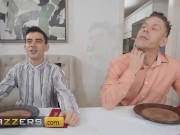 BRAZZERS - Horny Ryan Reid Gets Mick & Jordi's Dicks To Herself And A Mouth & Pussy Full Of Cum 7/16