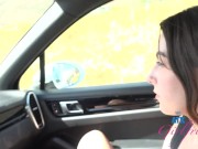 Hanging out with pornstar Serena Hill kicking it behind the scenes and getting a blowjob POV out in public 4/16