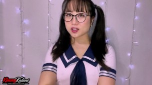 Don't Get Caught! Risky Fun with the Cute Asian Schoolgirl -ASMR HJ