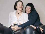 Strapon POV and Dirty Talk: Miss Flora and Goddess Aurora 3/16