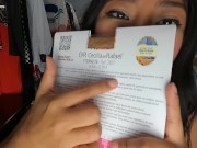 Trying on suntan pantyhose shinny leg in leather dress 2/16