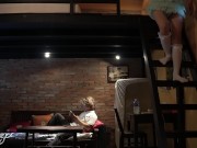 Caught Asian Stepsister using sextoy with her boyfriend, 