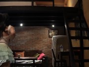 Caught Asian Stepsister using sextoy with her boyfriend, 