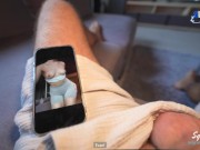 Perfect stepmom caught her stepson jerking off and helped him to empty his balls 1/16