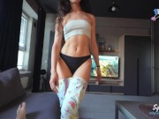 Perfect stepmom caught her stepson jerking off and helped him to empty his balls 3/16