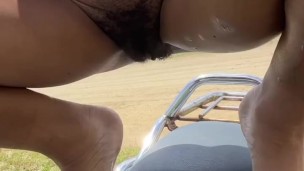 naked squirting on my motorcycle in public teaser