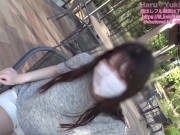 【素人】色白で可愛い女子大生彼女を窓際で露出中出しSEX 素人カップル/美少女/色白美乳/中出し/フル動画(33分)/일본여대생과질내사정섹스 4/16