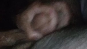 * UNCUT COCK *Rubbing precum all over balls