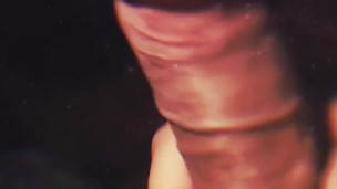 night masturbation close-up veiny and big-headed penis