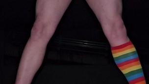 Jerking off in an empty car park in the middle of the winter night