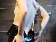 Latex Dress POV Shower Striptease 16/16