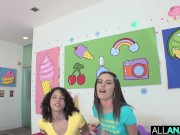 ALL ANAL Adorable brunettes Nicole Luva & Chanel Camryn share a cock in this sloppy ATM threeway 4/16