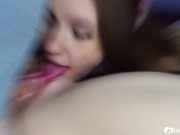 While I fucked a sex toy, my roommate craved for some dicking too. 9/16