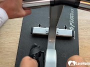 I let her deepthroat and lube up my dick with saliva before shagging her. 3/16