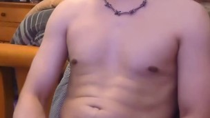 Hot College Guy Relaxes with His Huge Cock and Some Porn After Finals - Jaytreemit