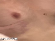 Japanese girl gives suck off in the tub, gives sheer pleasure to all. 5/16