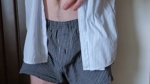 There were many handsome men at a nearby pool. When I got home, I masturbated with excitement.