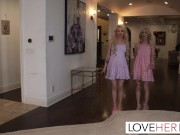 Taking a break from fucking, the pierced lady gives her friend a rimjob while Milan's cock is between her feet. The threesome 1/16