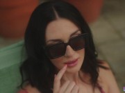 LUCIDFLIX Long legged tattooed brunette Charlotte Sins fucks the pool guy 2/16