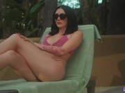 LUCIDFLIX Long legged tattooed brunette Charlotte Sins fucks the pool guy 4/16
