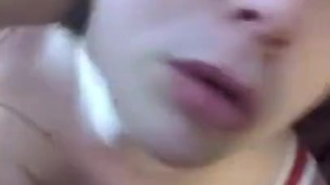 Pawg passionately Suck and Titty Fucks Daddy's Cock