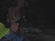 DICKFLASH in Night Park: Stranger teen can't resist and makes me cum 5/16