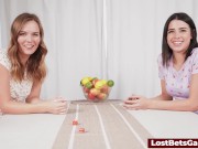 A strip game with two sexy lesbians