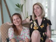 Ersties - Hot Real Couple Never Had Lesbian Sex Until Now 3/16