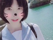 [intro] Personal shooting of uniformed girls who had come for seaside learning. 1/16