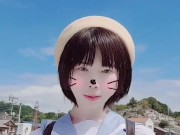 [intro] Personal shooting of uniformed girls who had come for seaside learning. 2/16