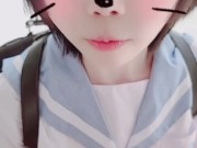 [intro] Personal shooting of uniformed girls who had come for seaside learning. 7/16